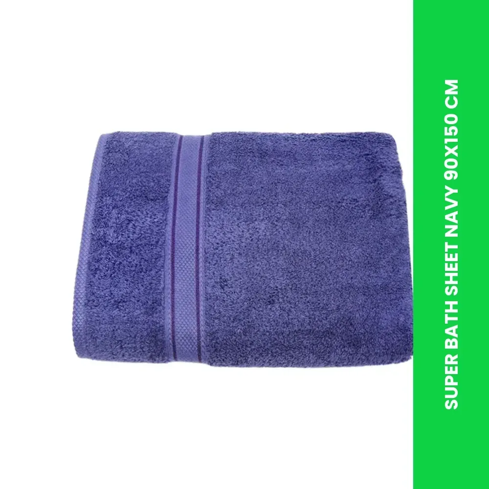 super bath sheet navy 90x150 cm themed