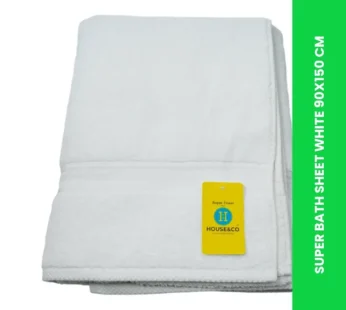 SUPER BATH SHEET WHITE 90X150 CM