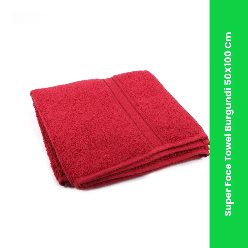 super face towel burgundi 50x100 cm themed