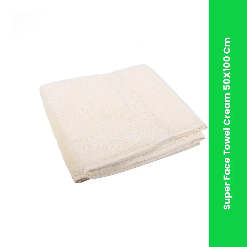 super face towel cream 50x100 cm themed