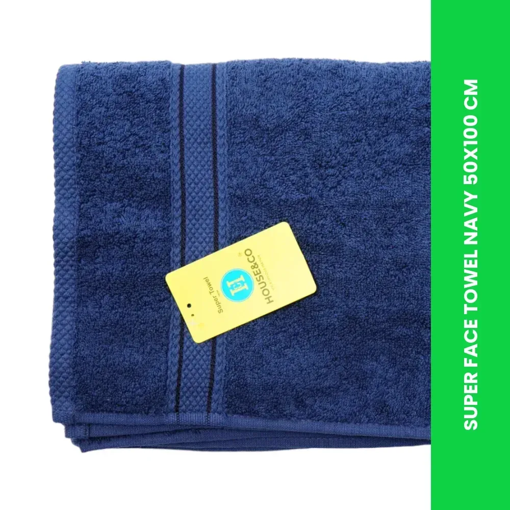 super face towel navy 50x100 cm themed