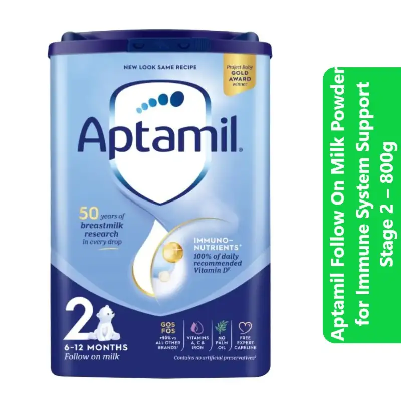 Aptamil Follow On Milk Powder for Immune System Support Stage 2 – 800g 1 Aptamil Follow On Milk Powder for Immune System Support Stage 2 – 800g
